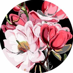 Розпис по номерах на вінілі 30х30 GP-5 Ніжність магнолії "Strateg"