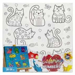 Розпис по номерах 31х31 CBN-01-04 Coloring by numbers розмальовка за номерами