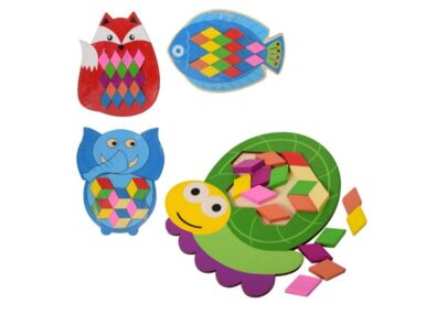 Деревяна гра Рамка - вкладиш тварини 4 види MD 2044