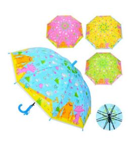 Парасолька дитяча тростина 61см + свисток MK 5243 кольори в асортименті