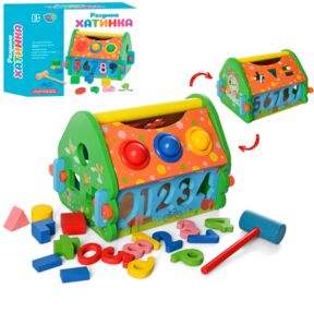 гра деревяна стукачка молоточок будиночок md 2367