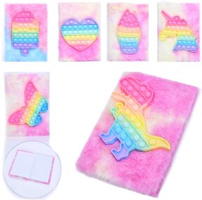 Набір блокнот у клітинку плюш Pop it мікс видів MK 5393