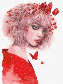 Розпис по номерах 30х40 КНО4955 Поцілунок метеликів "Ідейка"