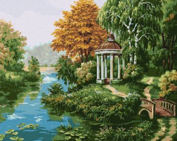 Розпис по номерах 40х50 КНО2883 Альтанка біля річки "Ідейка"