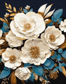 Розпис по номерах 40х50 КНО3270 Біла симфонія з фарбами металік "Ідейка"