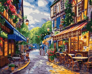 Розпис по номерах 40х50 КНО3651 Вуличка у Франції "Ідейка"