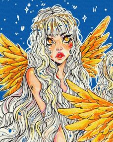 Розпис по номерах 40х50 КНО5085 Казковий янгол "Ідейка"