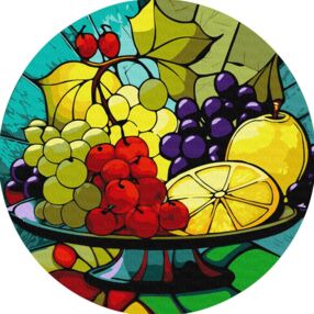 Розпис по номерах d33см КНО-R1035 Фруктове асорті "Ідейка"