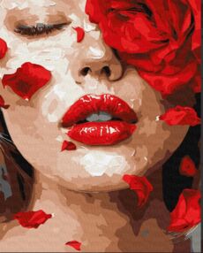 Розпис по номерах 40х50 КНО8468 Пелюстки троянди "Ідейка"