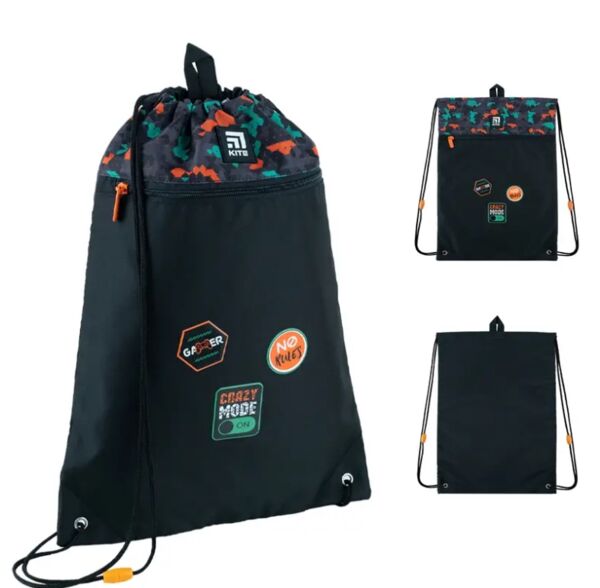 Сумка для взуття Kite К24-601М-26 crazy mode з кишенею 46х33см Ціна (цена) 267.70грн. | придбати  купити (купить) Сумка для взуття Kite К24-601М-26 crazy mode з кишенею 46х33см доставка по Украине, купить книгу, детские игрушки, компакт диски 0