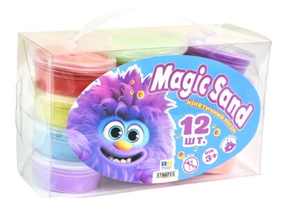 Набір кінетичного піску 39405 12шт Magic sand "Strateg"