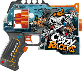 Пістолет автоматичний з подвійним барабаном та мякими набоями на батарейках 12штук ВН104