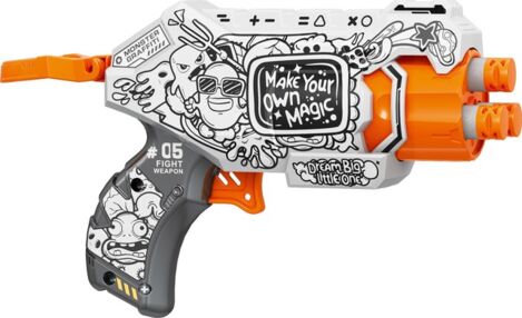 Іграшковий Пістолет механічний з барабаном та мякими набоями монстр графіті 4 штуки ВН166