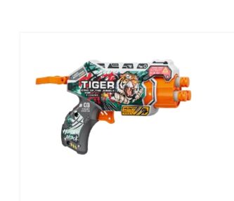 Іграшковий Пістолет механічний з барабаном та мякими набоями тигр 4 штуки ВН127