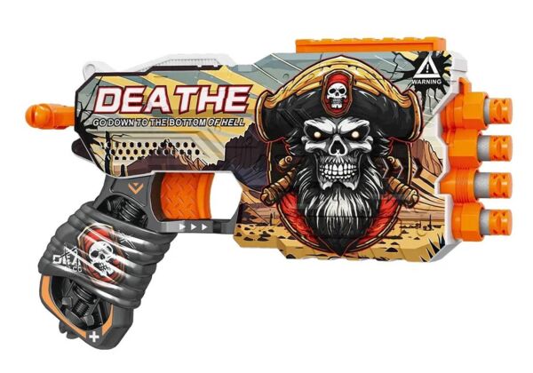 Іграшковий Пістолет механічний чотириствольний з мякими набоями смерть 12 штук ВН143 Ціна (цена) 266.90грн. | придбати  купити (купить) Іграшковий Пістолет механічний чотириствольний з мякими набоями смерть 12 штук ВН143 доставка по Украине, купить книгу, детские игрушки, компакт диски 0