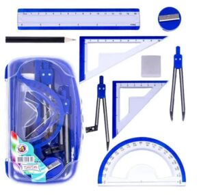 Готовальня 8 предметів в прозорому футлярі 970A