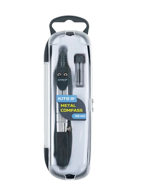 Циркуль Kite металевий + грифель у футлярі 12 см K18-383-07 Ціна (цена) 67.70грн. | придбати  купити (купить) Циркуль Kite металевий + грифель у футлярі 12 см K18-383-07 доставка по Украине, купить книгу, детские игрушки, компакт диски 0