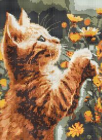 Алмазна мозаїка 30х40 АМС8043 Рудий пухнастик "Ідейка"