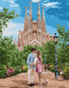 Розпис по номерах 40х50 КНО4789 Подорож в Барселону "Ідейка"