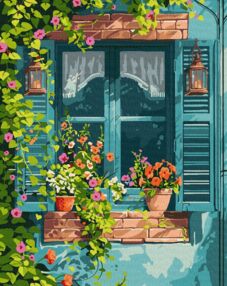 Розпис по номерах 40х50 КНО6348 Будинок у саду "Ідейка"