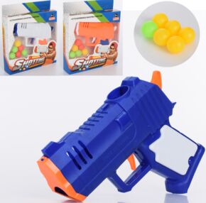 Пістолет 14см кулі кульки 2см 6штук  3 кольори  250B