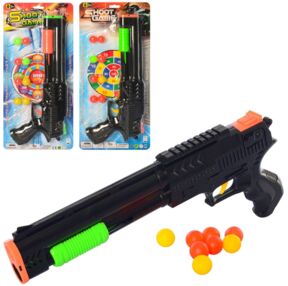 Пістолет іграшковий 33 см кулі-кульки 8 штук мішень 2 види мікс кольорів 336-2