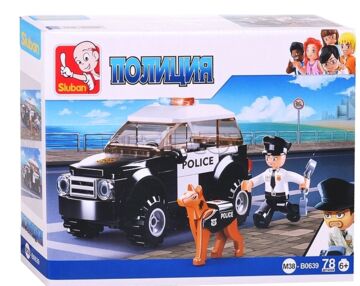 Конструктор Sluban поліція машина фігурка собака 78 см М38-В0639