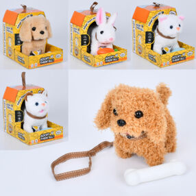 Тварина повідець ходить звук плюш 5 видів 777-64ABC