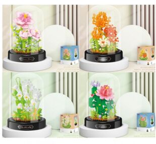 Конструктор квіти колба 4 види 440-615 деталей 18497-8-9-500