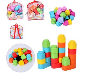 Конструктор гумовий 23 деталі 2 кольори, в рюкзаку JDLT 6098-100