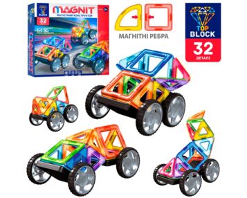 Конструктор магнітний транспорт 32 деталі BT005