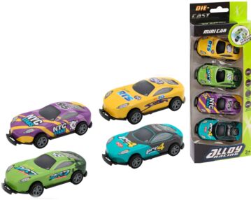 набір машин 4 штуки інерційні стрибаючі U212-41F