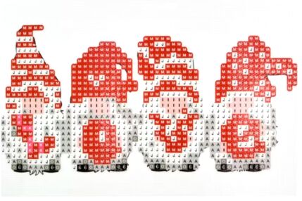 Алмазна мозаїка 10х15 YAB14432 Закохані гномики "Strateg"