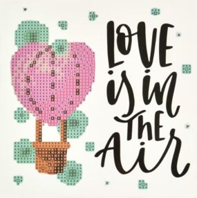 Алмазна мозаїка 18х18 JUB14414 Кохання у повітрі "Strateg"