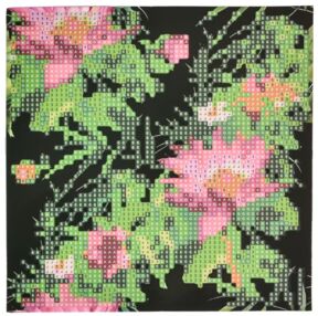 Алмазна мозаїка 18х18 JUB14394 Екзотичний калейдоскоп квітів "Strateg"