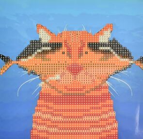 Алмазна мозаїка 18х18 JUB14395 Кіт та улов "Strateg"