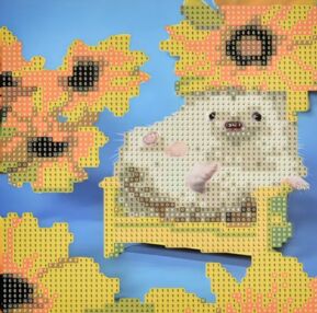 Алмазна мозаїка 18х18 JUB14400 Відпочинок на лавочці "Strateg"