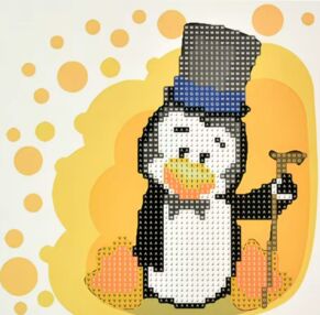 Алмазна мозаїка 18х18 JUB14407 Казковий пінгвін "Strateg"