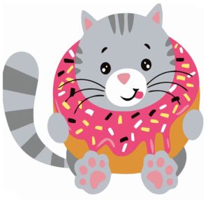 Розпис по номерах 20х20 HH7100 Кошеня з пончиком "Strateg"