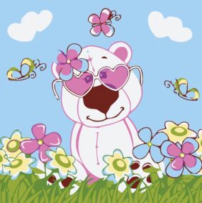 Розпис по номерах 20х20 HH7110 Рожеві окуляри "Strateg"