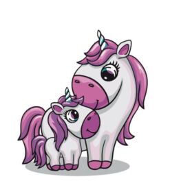 Розпис по номерах 30х30 ES033 Мама з єдинорожкою "Strateg"