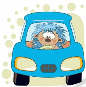 Розпис по номерах 30х30 ES-0864 Їжачок на машинці "Strateg"