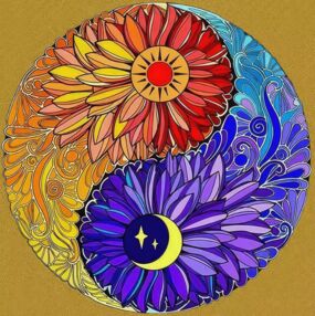 Розпис по номерах 30х30 JCEE36809 Інь Ян Мандала "Strateg"