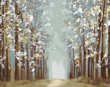 Розпис по номерах 40х50 GS1044 Лісний тунель "Strateg"
