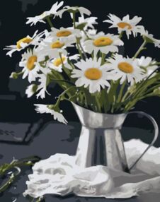 Розпис по номерах 40х50 GS1076 Ромашки у келиху "Strateg"