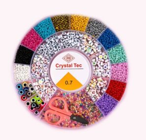 Набір бісеру для плетіння браслетів Кругляж 19 см MA-23-1082