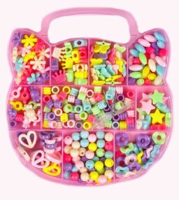 Набір намистин для плетіння браслетів Котик 14 см MA-23-1075