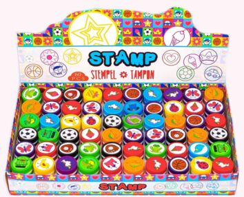 Штамп дитячий круглий Тварини 2,5 см в асортименті KA-23-736