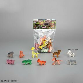 Тварини мультяшні дикі 10 штук в пакеті 823