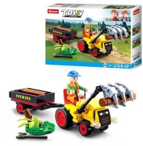 Конструктор Sluban трактор з причепом фігурка 110 деталей М38-В0777